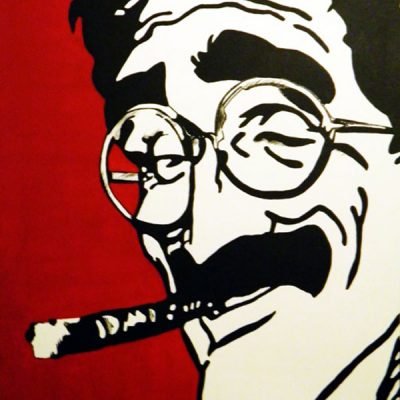 Quadro Groucho Marx dipinto a mano